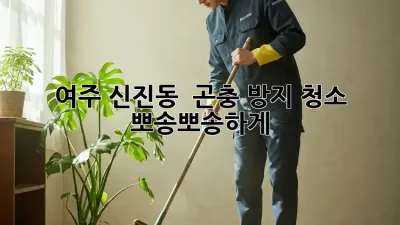 여주 신진동 🏡 곤충 방지 청소, ✨ 뽀송뽀송하게!